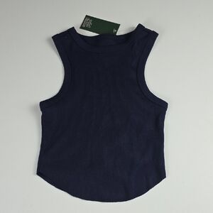 3/$15 Wild Fable - Junior's Biue Ribbed Crop Tank Top Size X-Small
